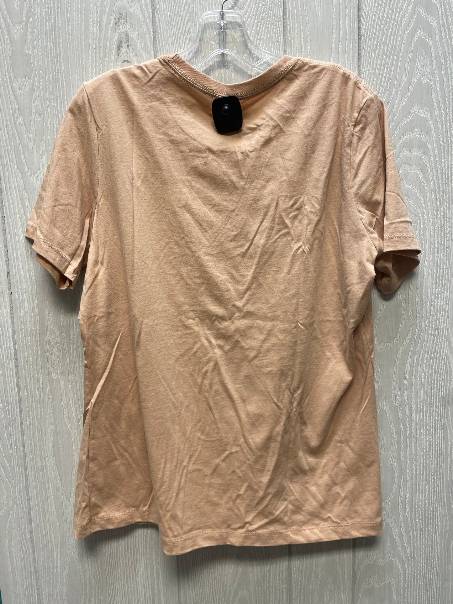 Top Short Sleeve By Clothes Mentor In Tan & White, Size: Xl