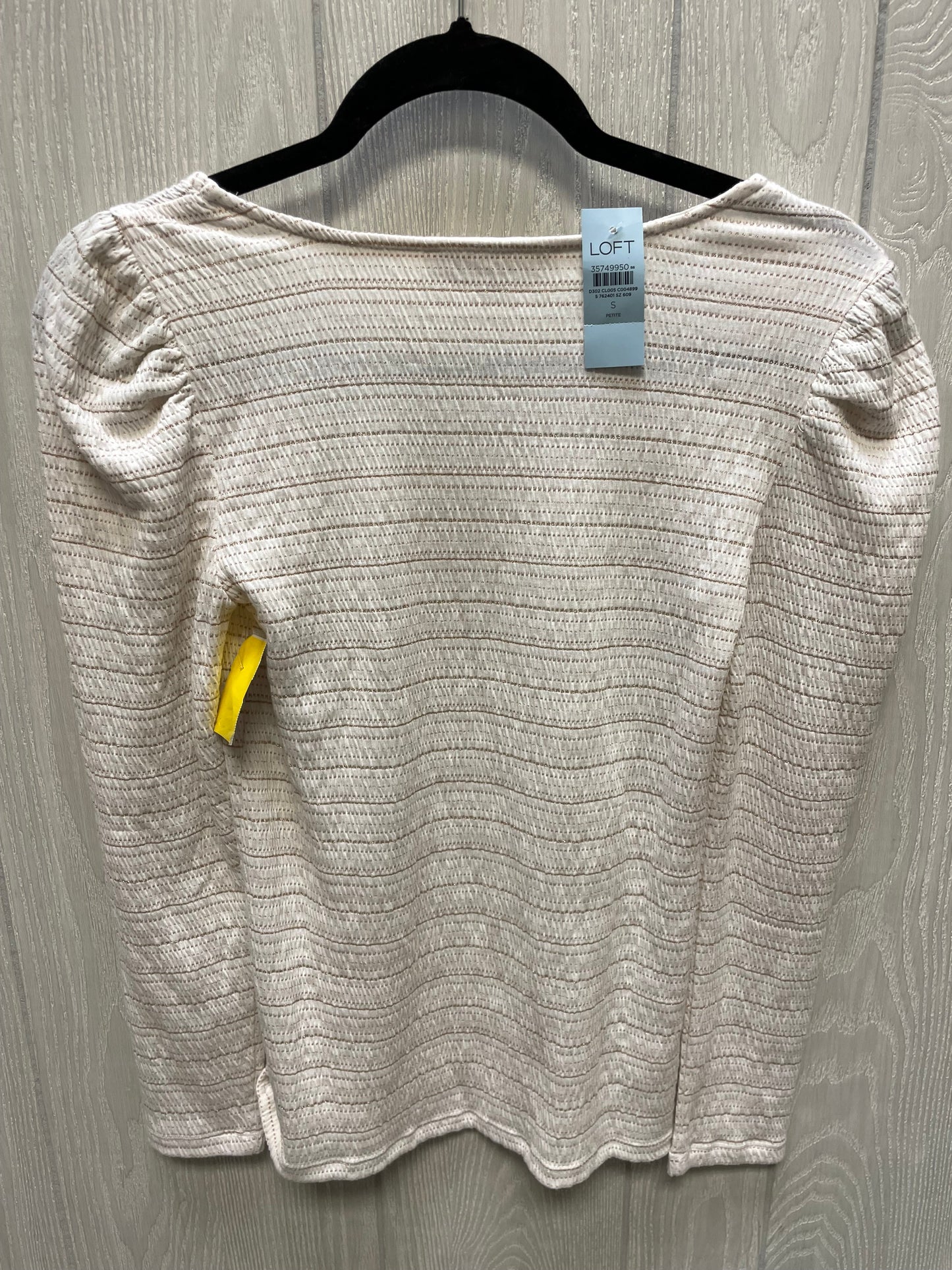 Top Long Sleeve By Loft In Striped Pattern, Size: S