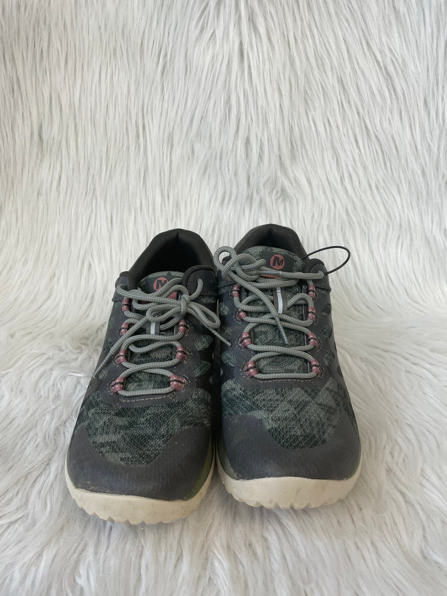 Shoes Athletic By Merrell In Green & Grey, Size: 9