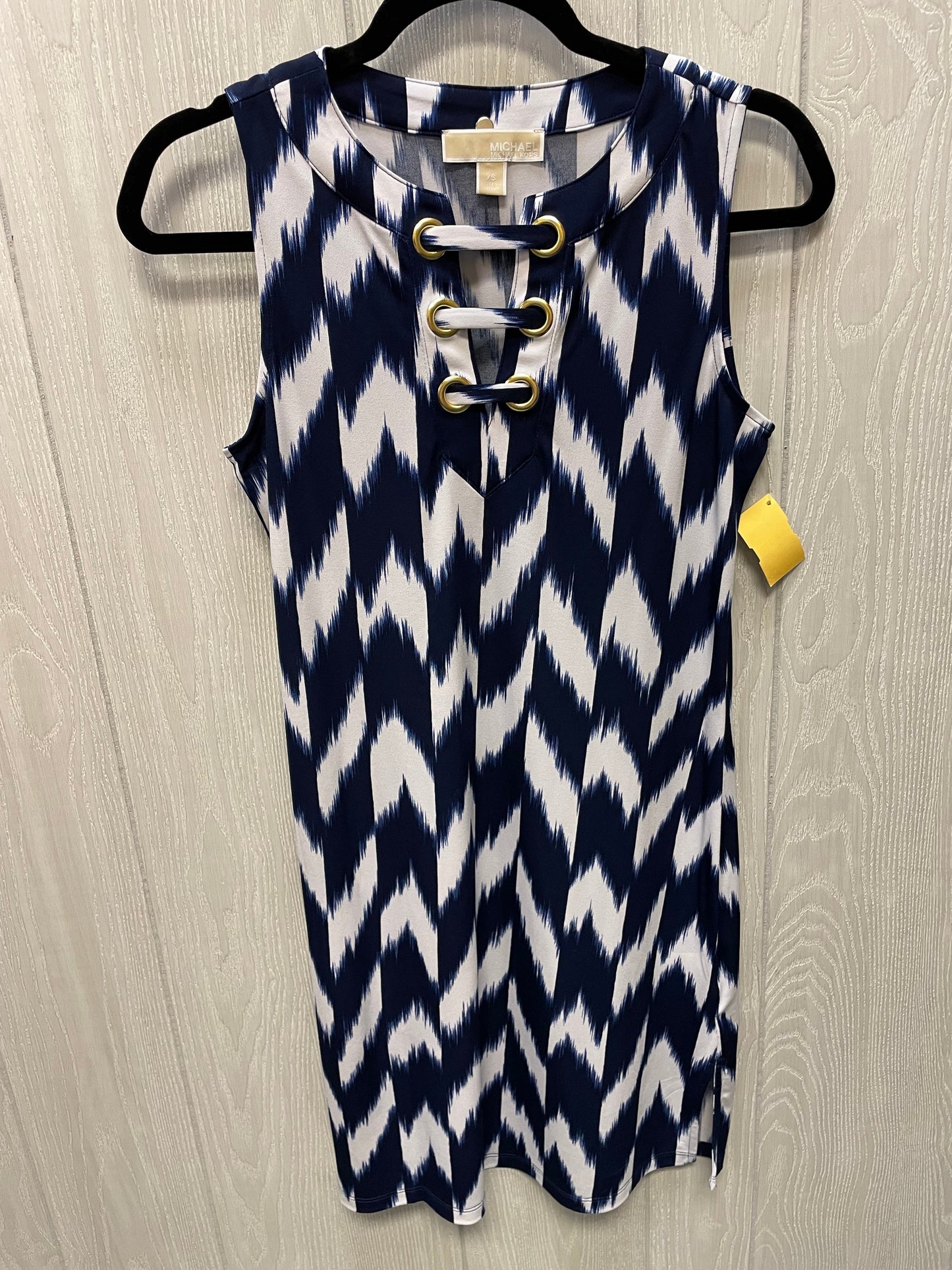 Dress Designer By Michael Kors In Blue & White, Size: Xs