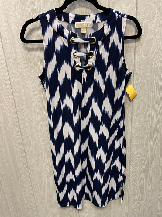 Dress Designer By Michael Kors In Blue & White, Size: Xs