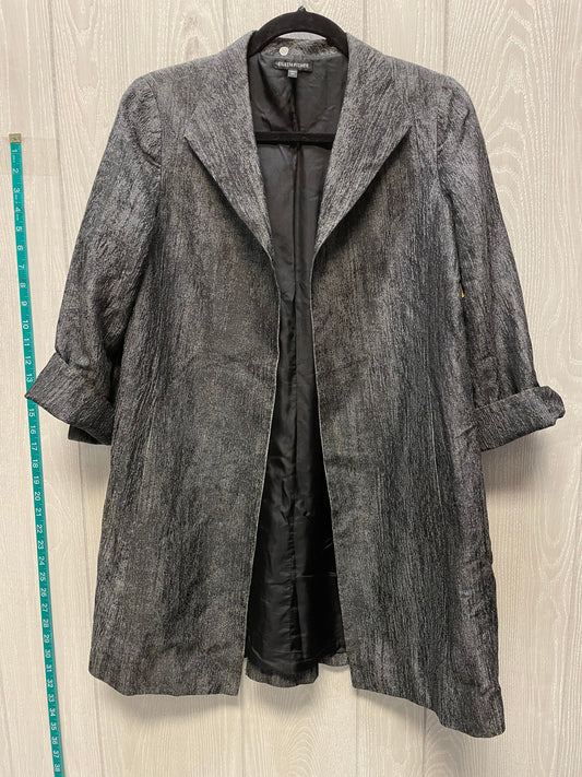 Blazer By Eileen Fisher In Black & Grey, Size: Xs