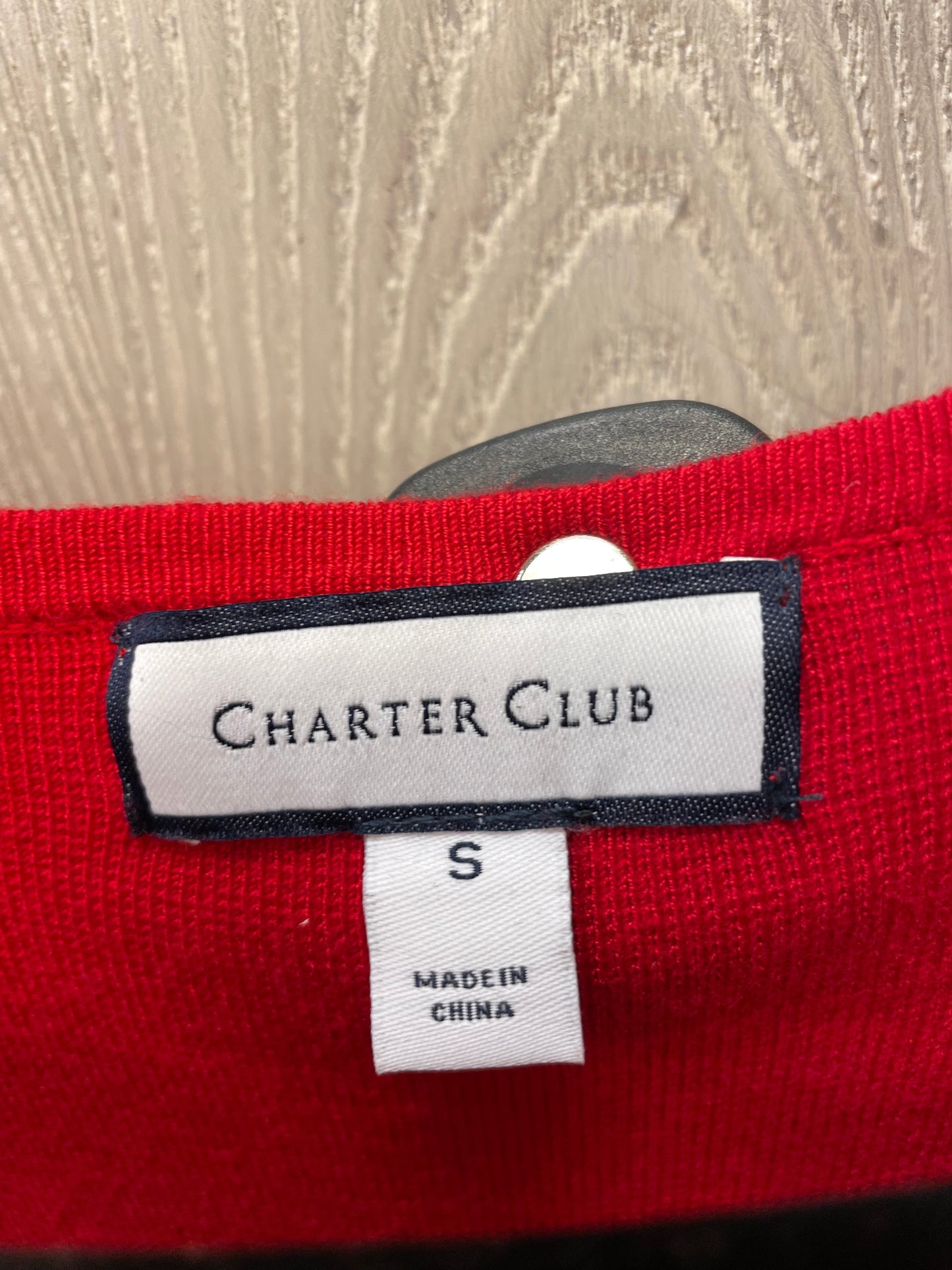 Dress Sweater By Charter Club In Red, Size: S