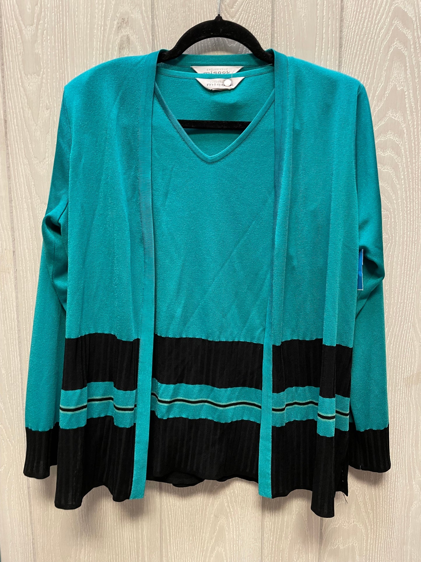 Sweater 2pc By Misook In Teal, Size: S