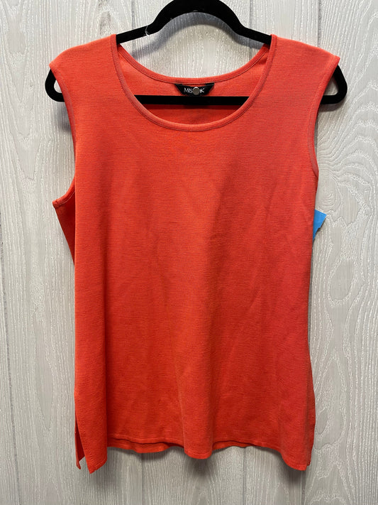 Sweater Short Sleeve By Misook In Orange, Size: M