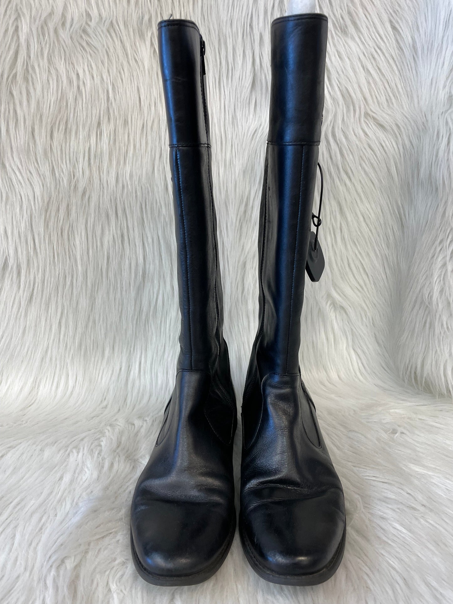 Boots Leather By Anne Klein In Black, Size: 9