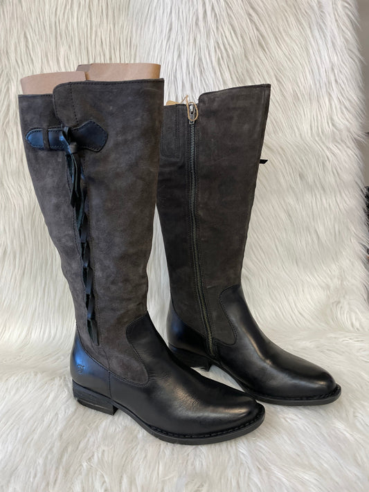 Boots Leather By Born In Grey, Size: 9.5