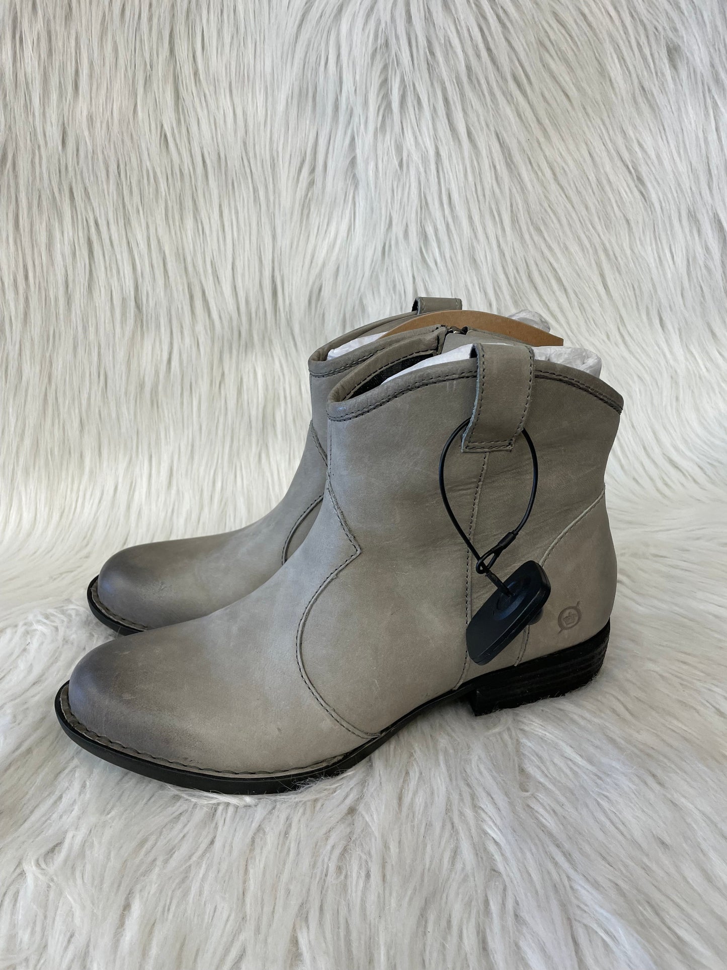 Boots Leather By Born In Grey, Size: 9