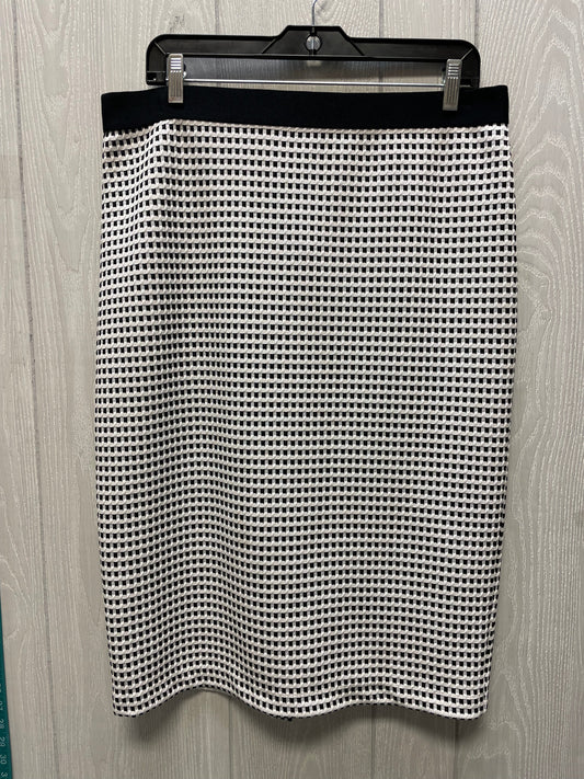 Skirt Midi By Alfani In Black & White, Size: 14