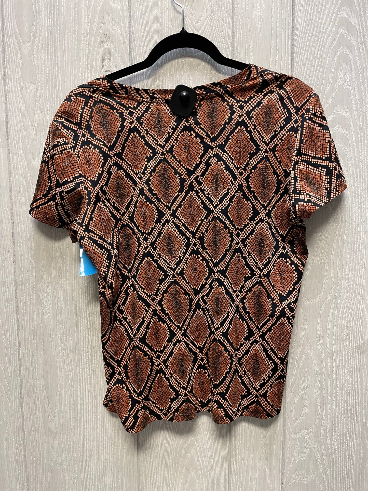 Top Short Sleeve By Scotch & Soda In Snakeskin Print, Size: M