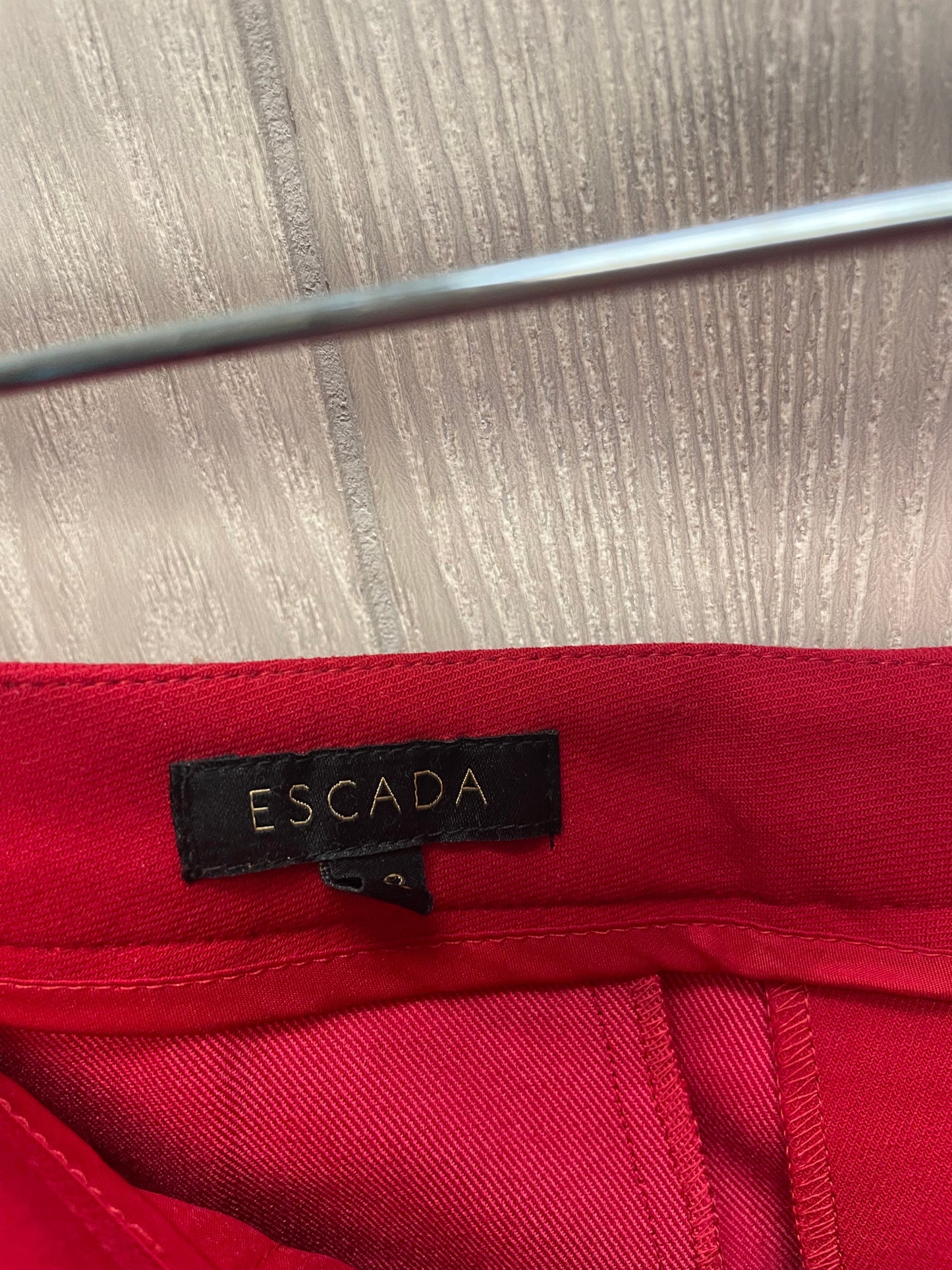 Pants Designer By Escada In Red, Size: 8