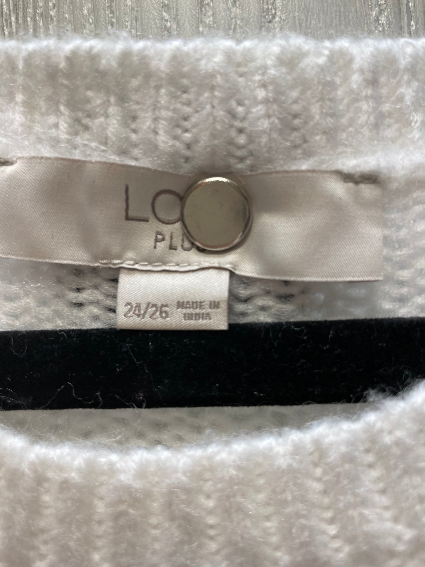 Sweater By Loft In White, Size: 3x