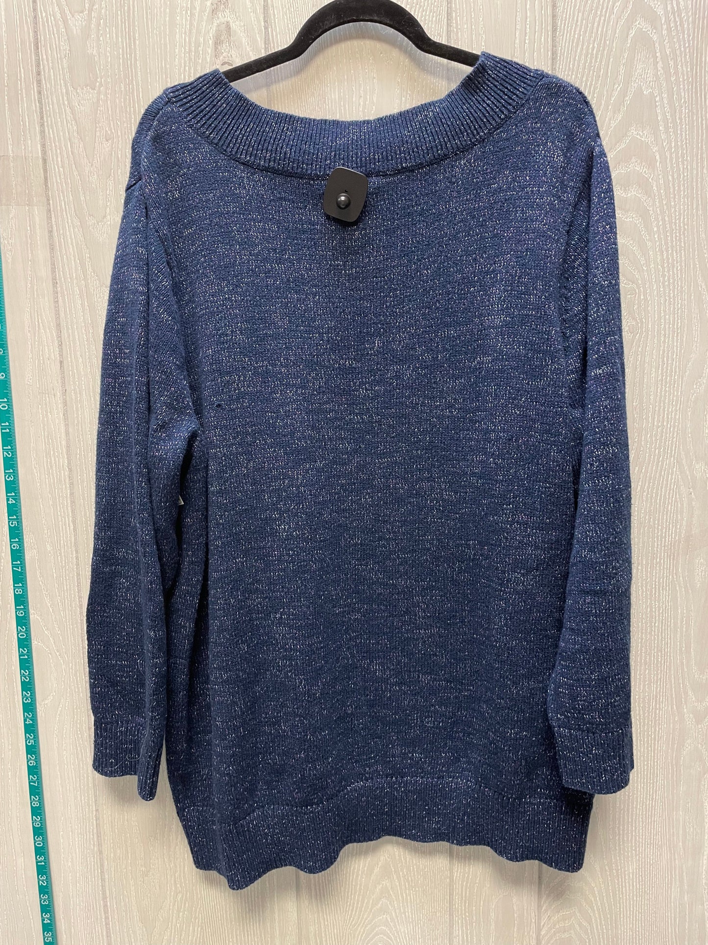 Sweater By Croft And Barrow In Blue & Purple, Size: 3x