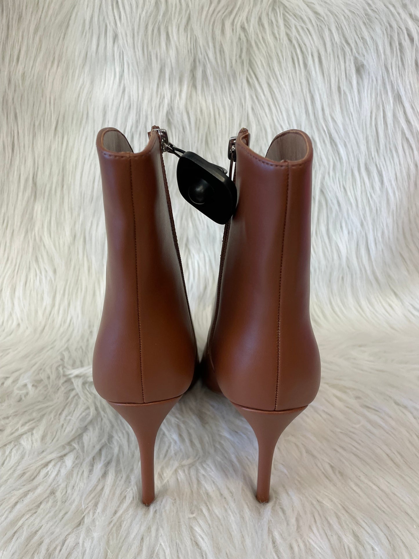 Boots Ankle Heels By Nine West In Brown, Size: 10