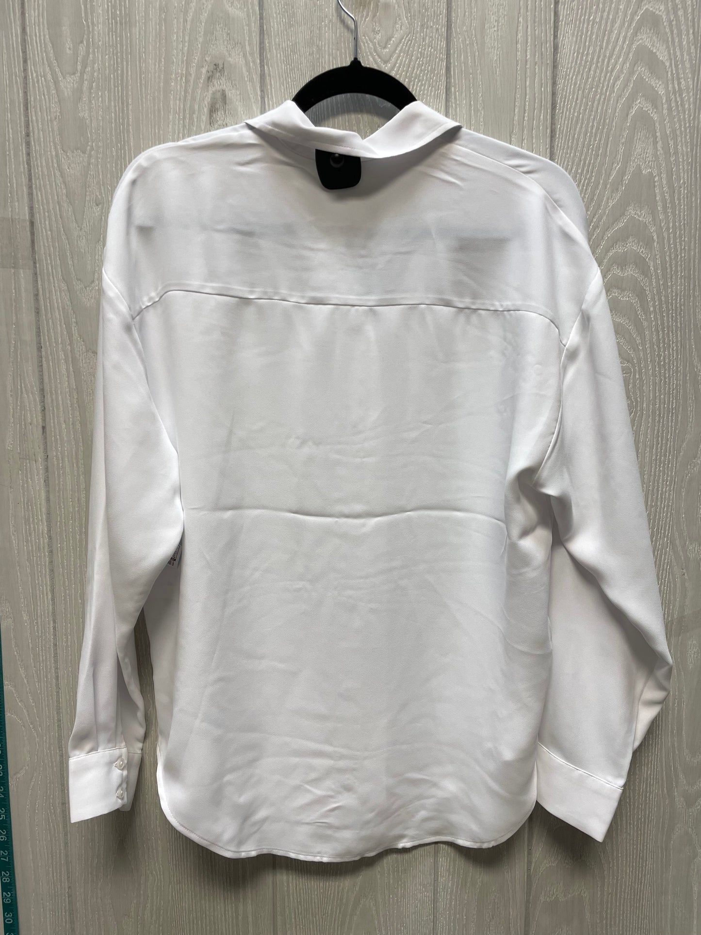 Blouse Long Sleeve By Express In White, Size: S