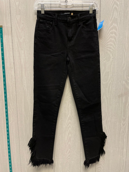 Jeans Straight By J Brand In Black Denim, Size: 0p