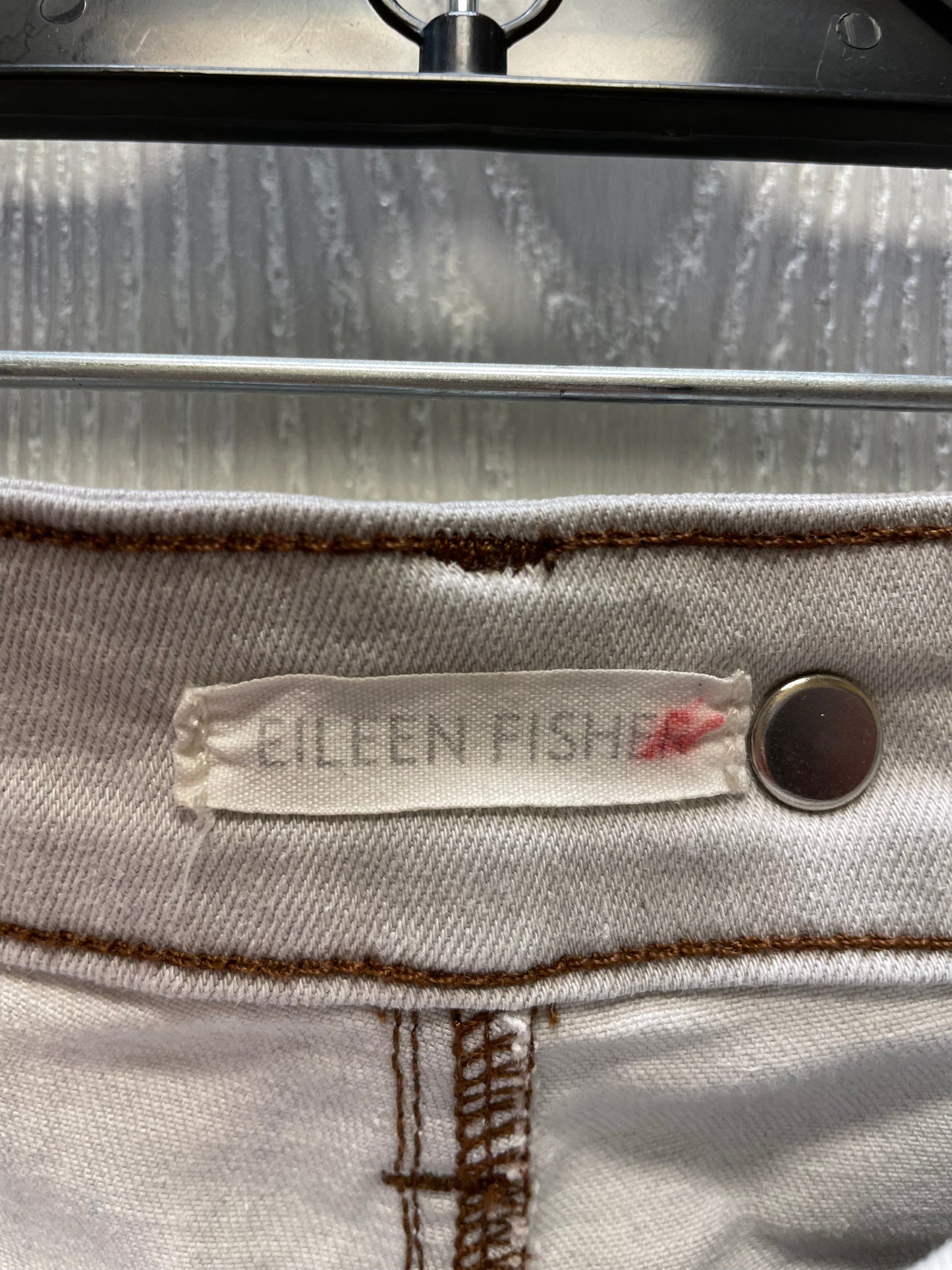 Jeans Straight By Eileen Fisher In Grey Denim, Size: 16