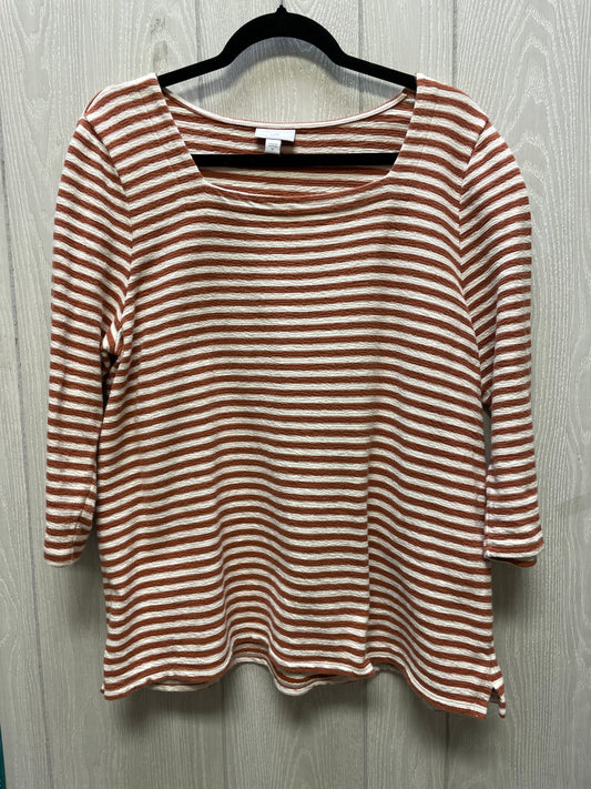 Top Long Sleeve By J. Jill In Striped Pattern, Size: Xl