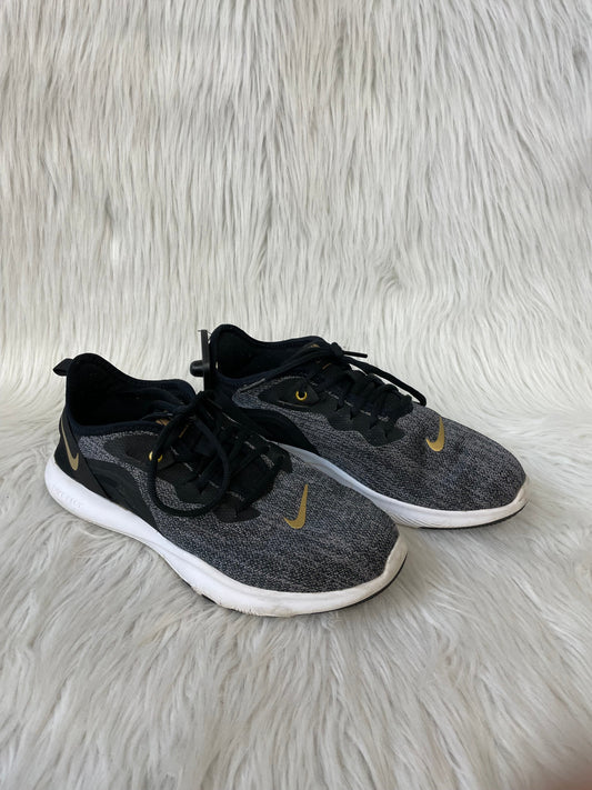 Shoes Athletic By Nike In Black & Gold, Size: 8