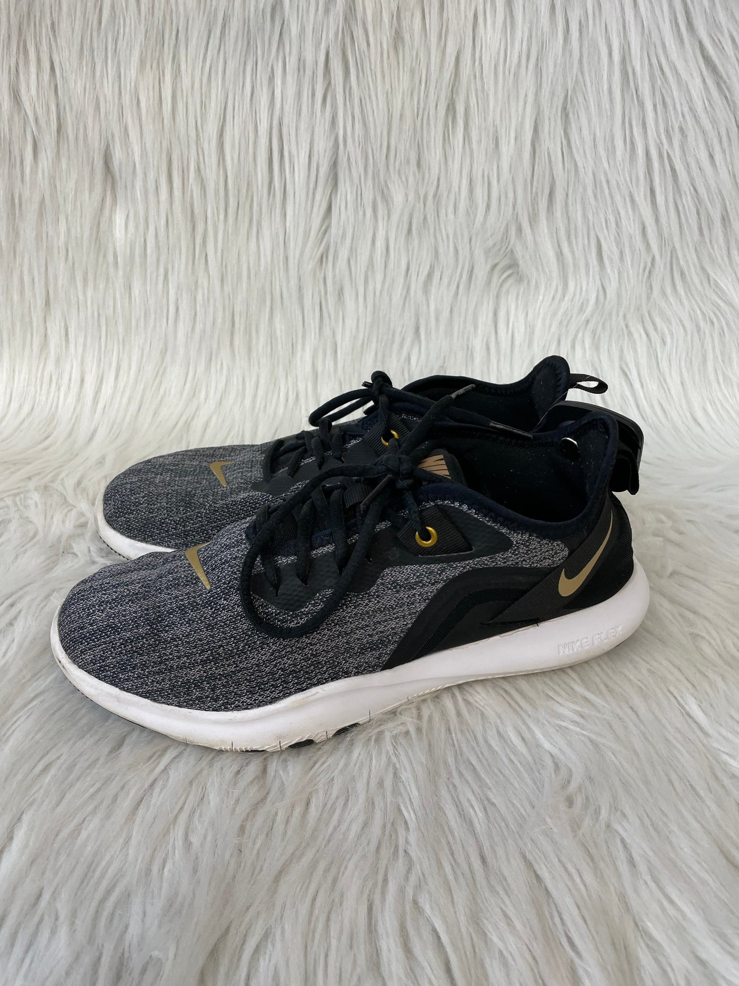 Shoes Athletic By Nike In Black & Gold, Size: 8