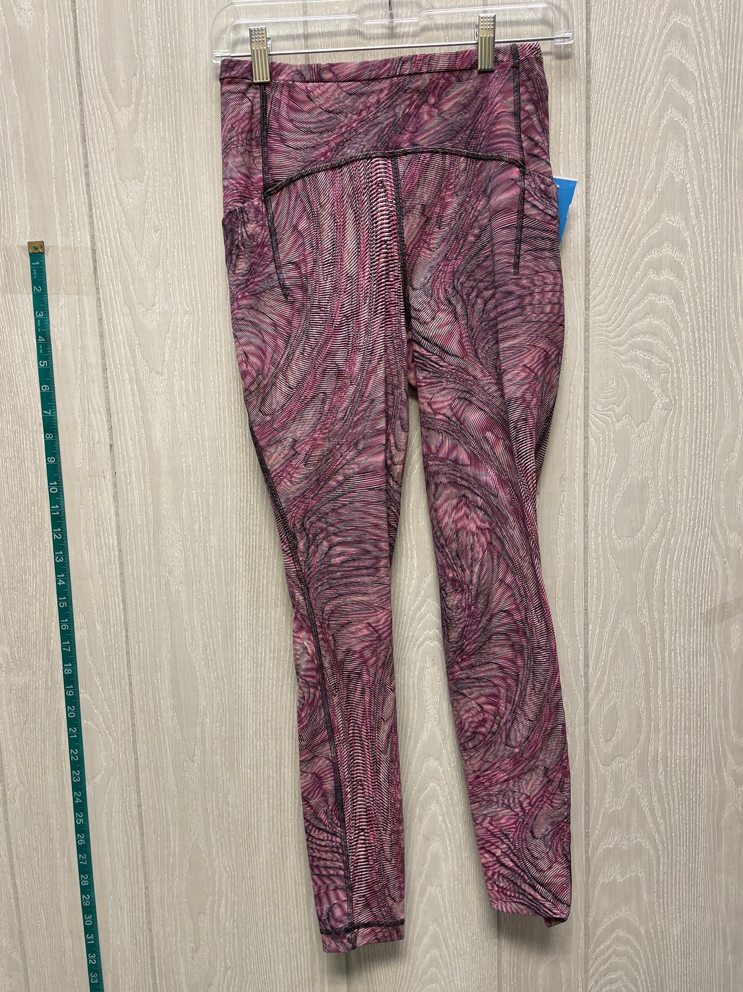 Athletic Leggings By Lululemon In Grey & Purple, Size: S