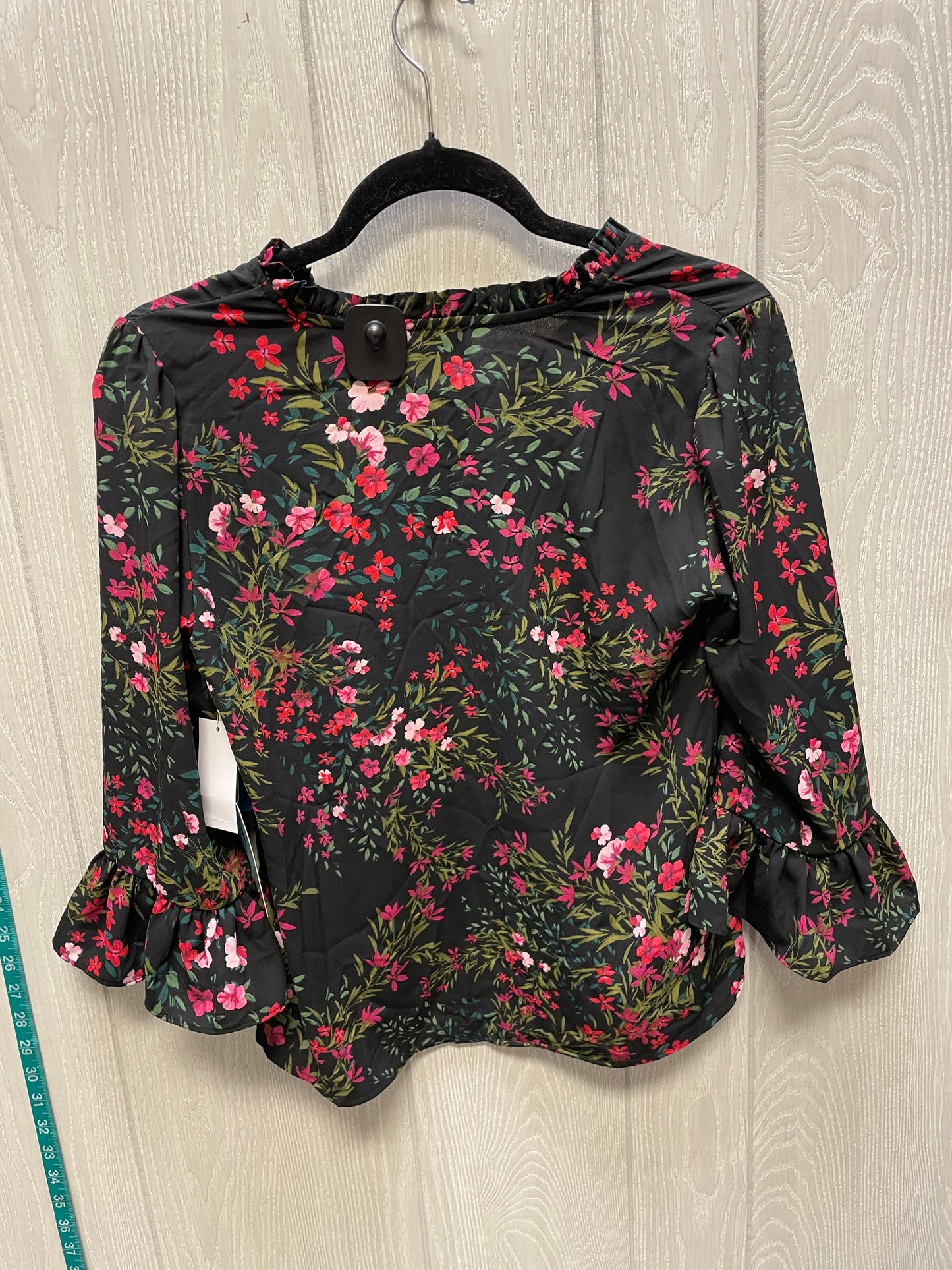 Blouse Long Sleeve By Cece In Floral Print, Size: S