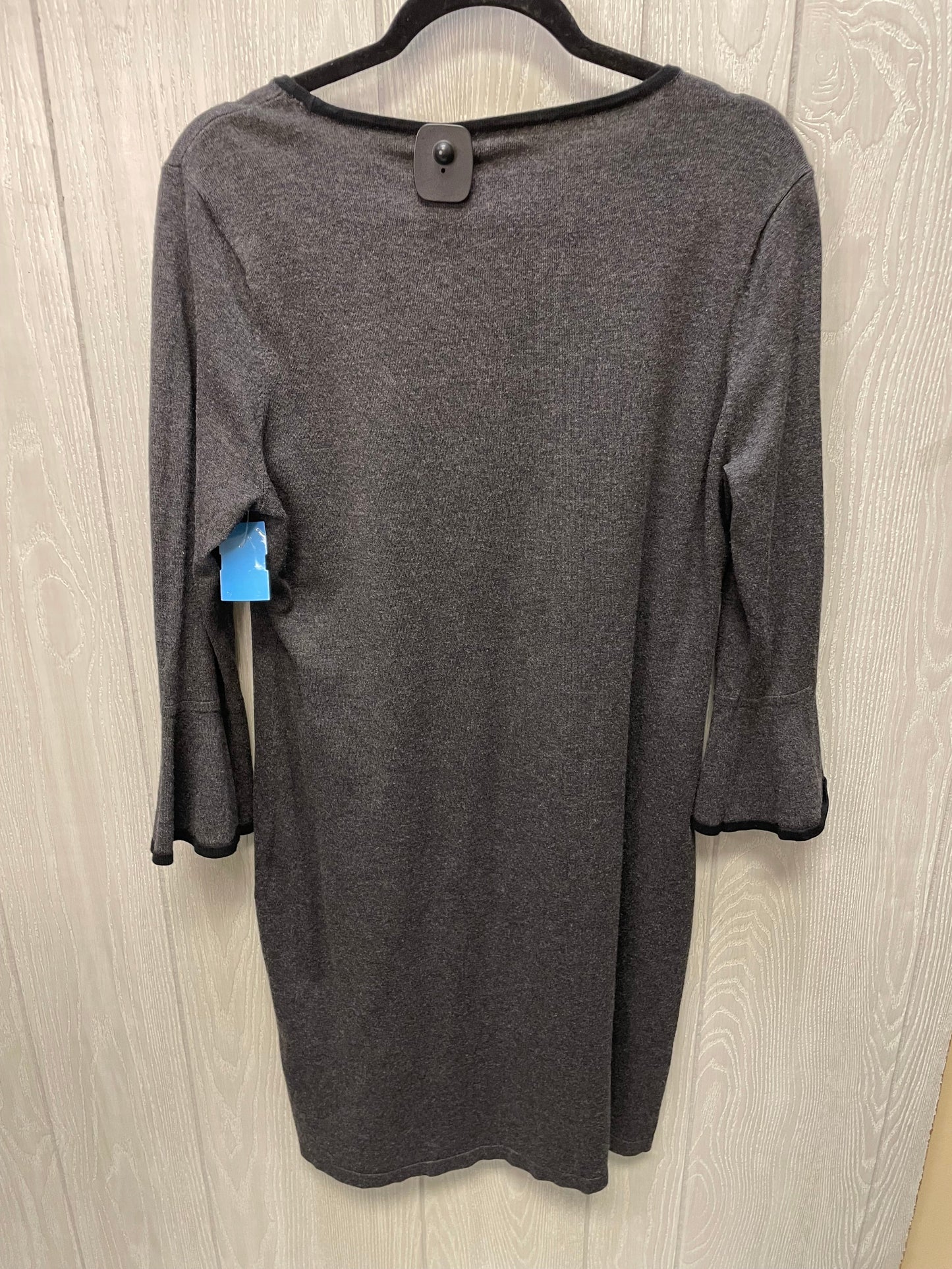 Dress Sweater By Calvin Klein In Black & Grey, Size: Xl