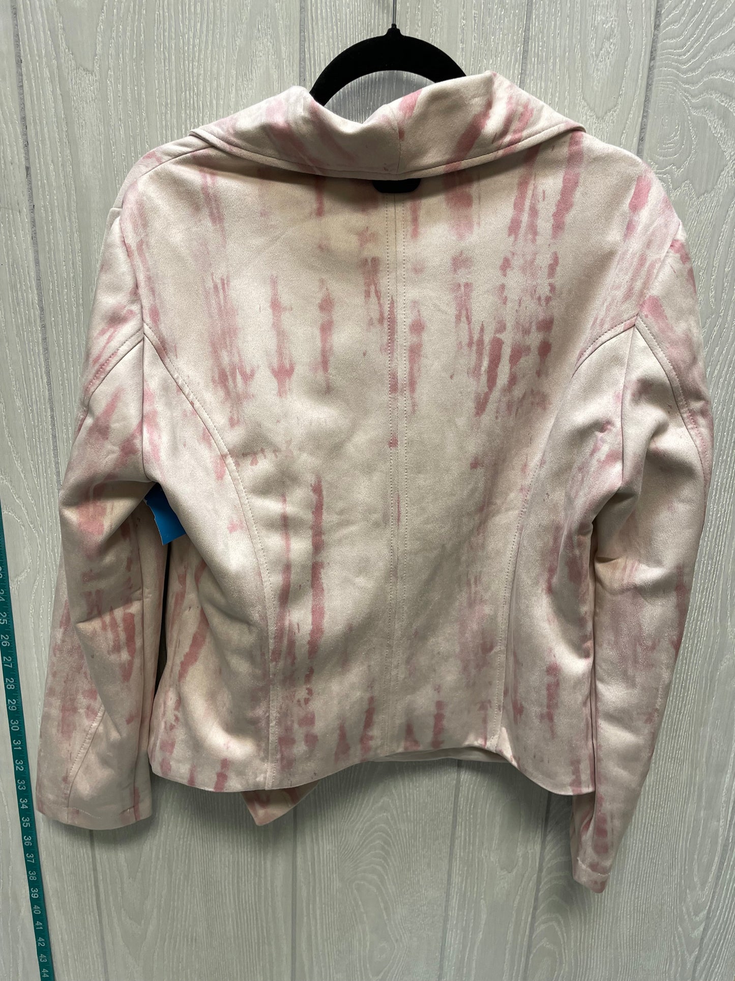 Jacket Moto By Venus In Cream & Pink, Size: L