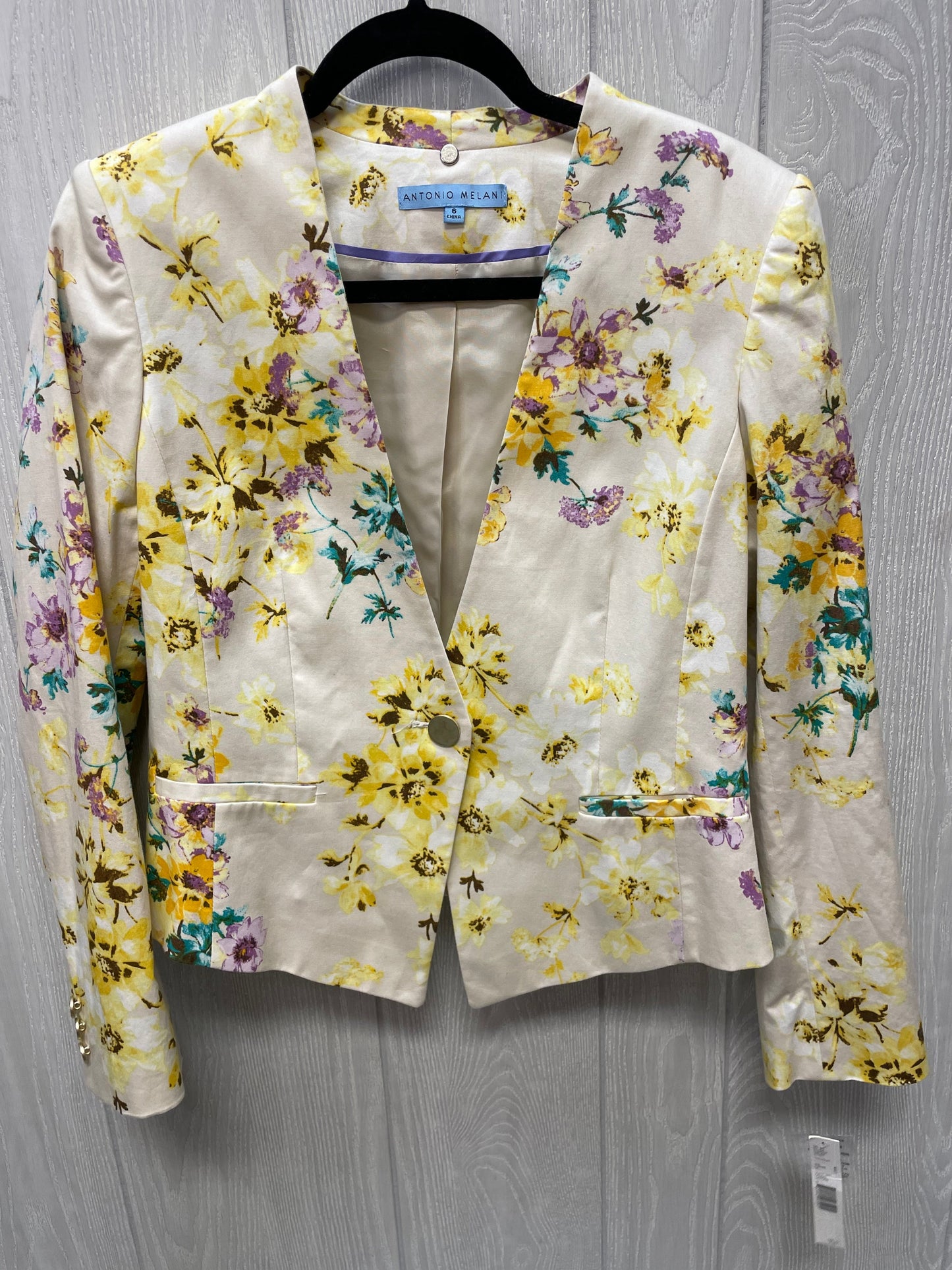 Blazer By Antonio Melani In Floral Print, Size: S