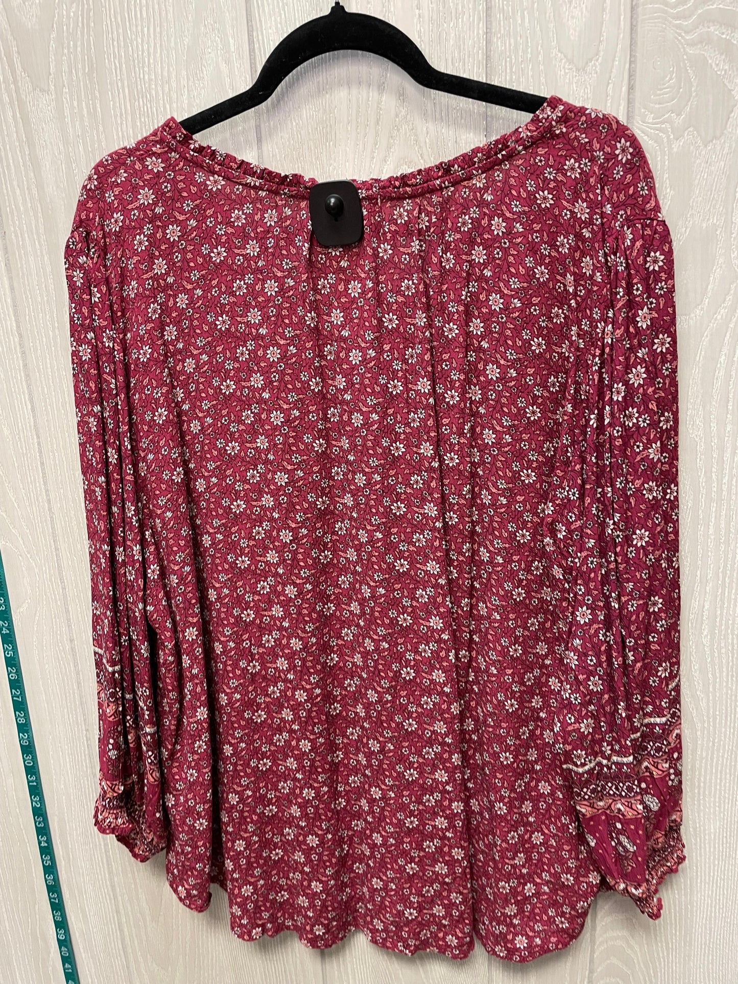 Blouse Long Sleeve By Clothes Mentor In Floral Print, Size: 2x