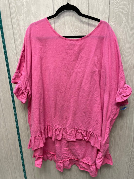 Top Short Sleeve By Shein In Pink, Size: 4x