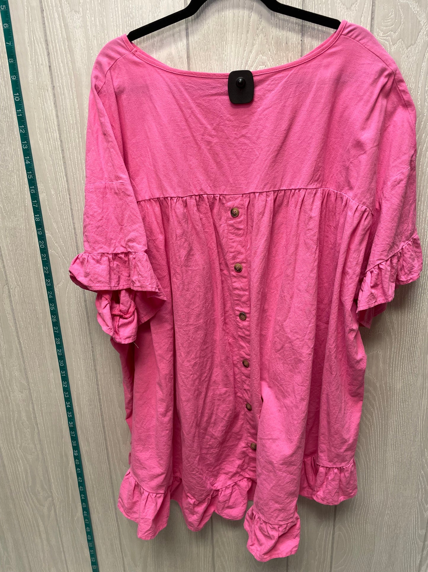 Top Short Sleeve By Shein In Pink, Size: 4x