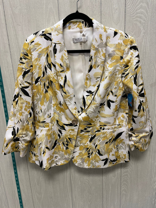 Blazer By Kasper In Floral Print, Size: L