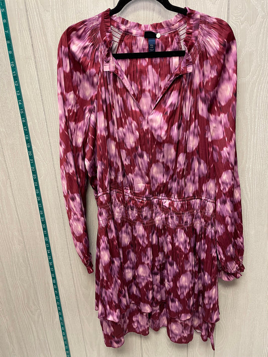 Dress Casual Midi By Scoop In Purple & Red, Size: 1x