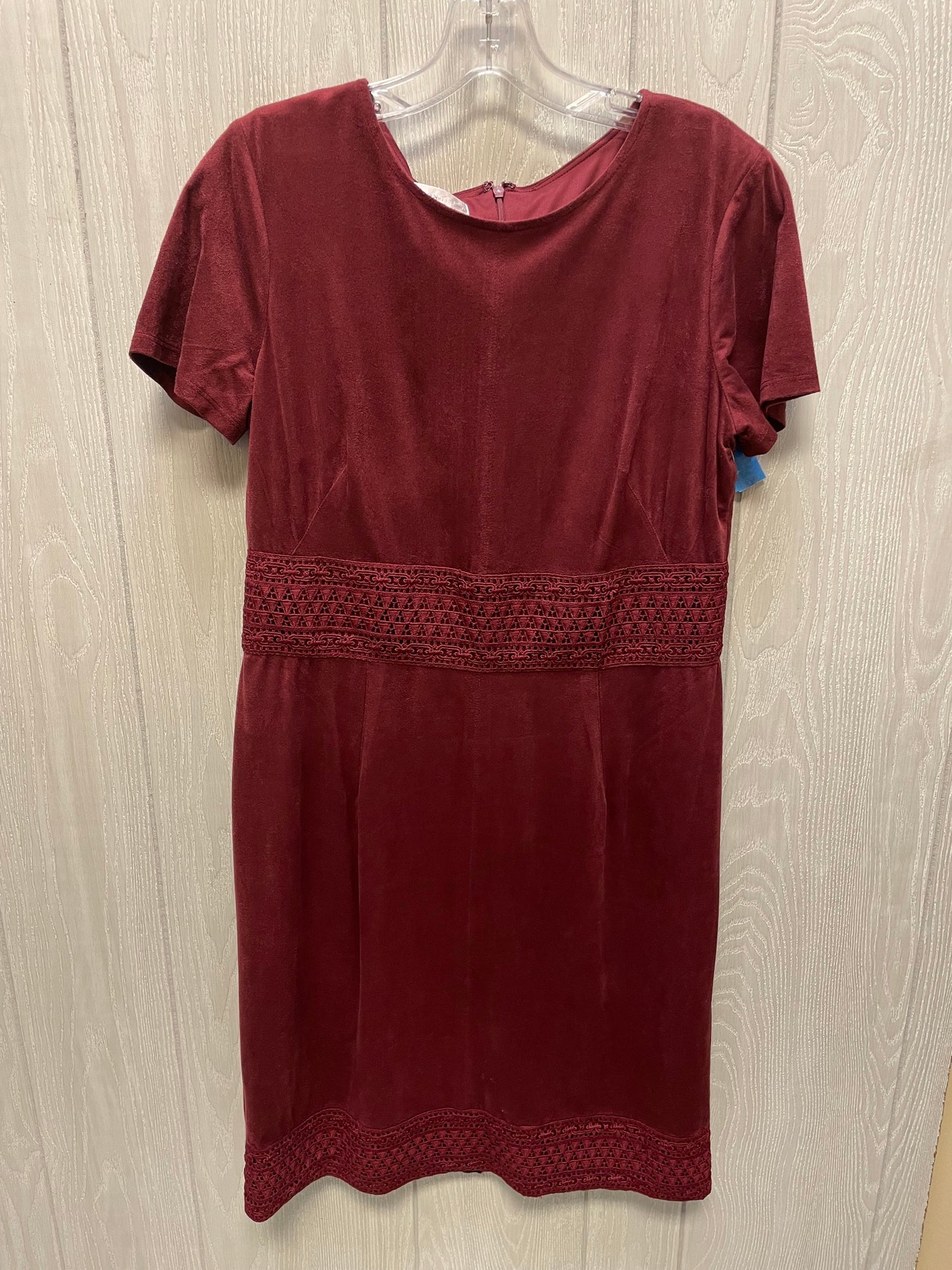 Dress Work By London Times In Maroon, Size: M