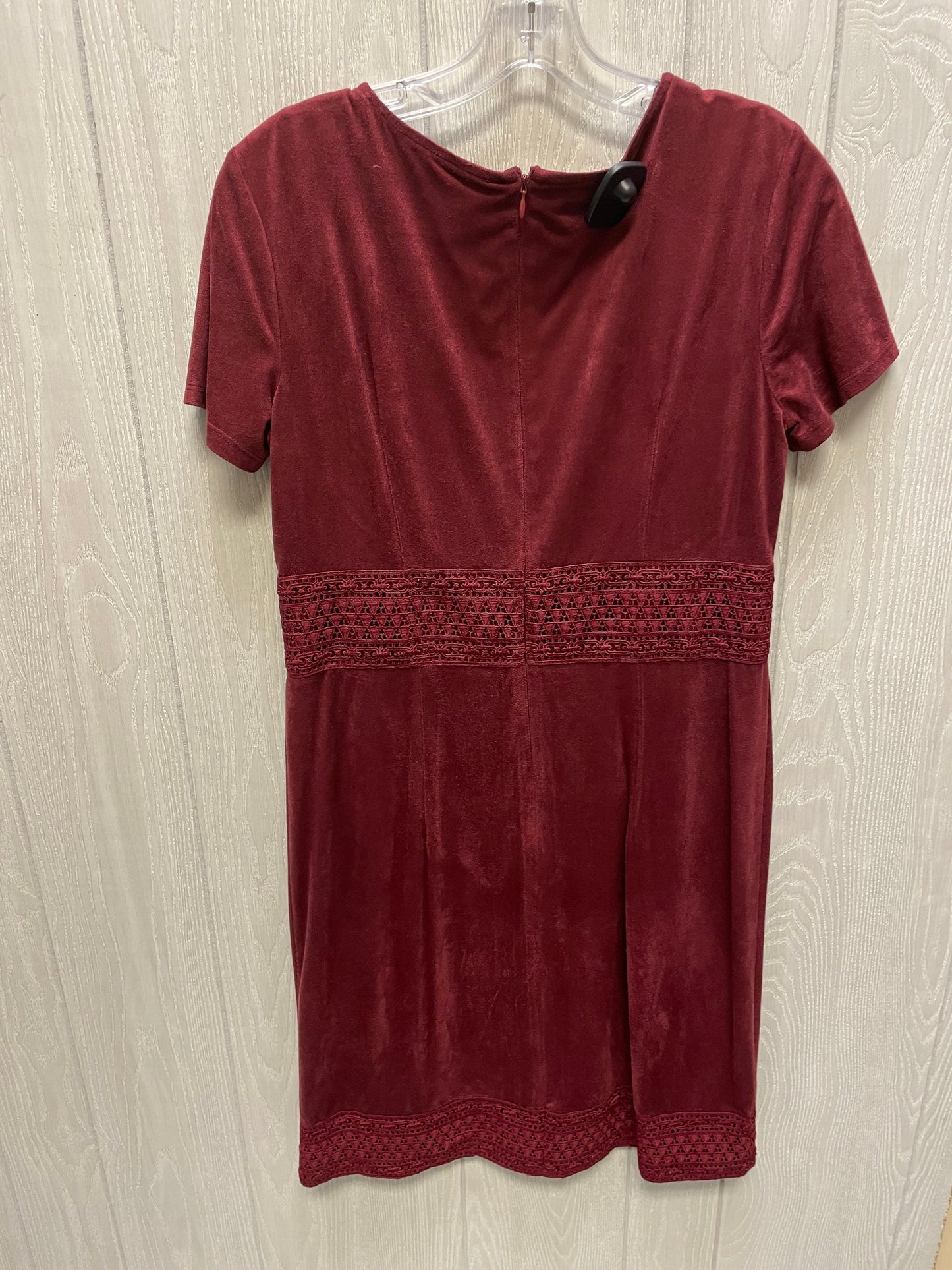 Dress Work By London Times In Maroon, Size: M