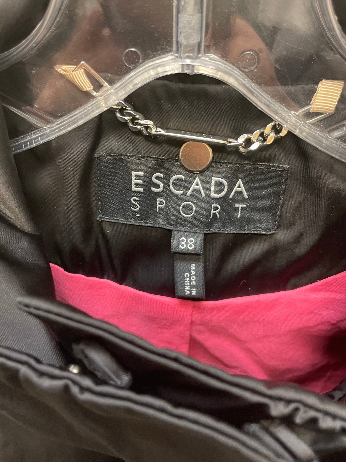 Jacket Designer By Escada In Black, Size: M