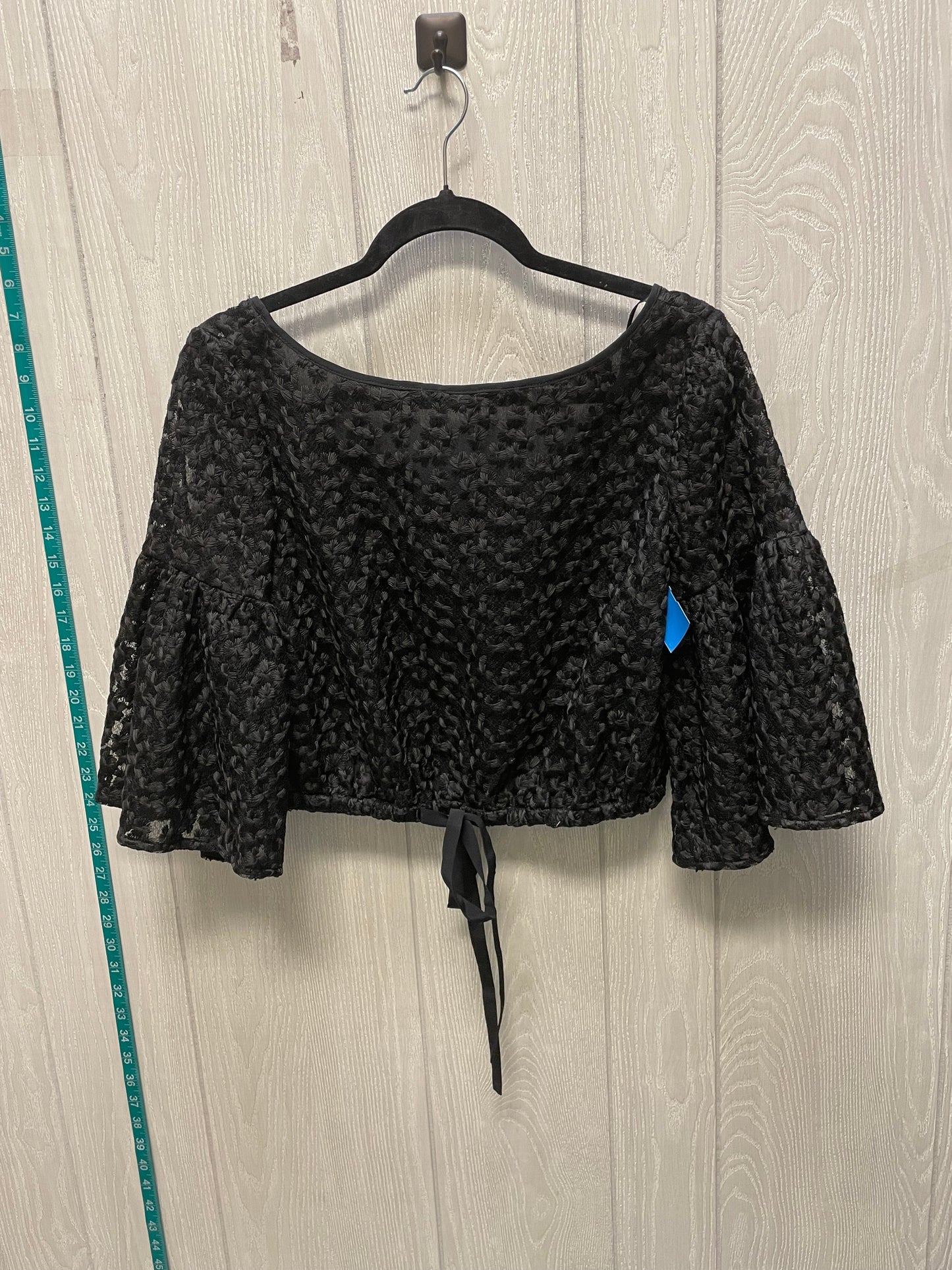 Top Long Sleeve Designer By Milly In Black, Size: L