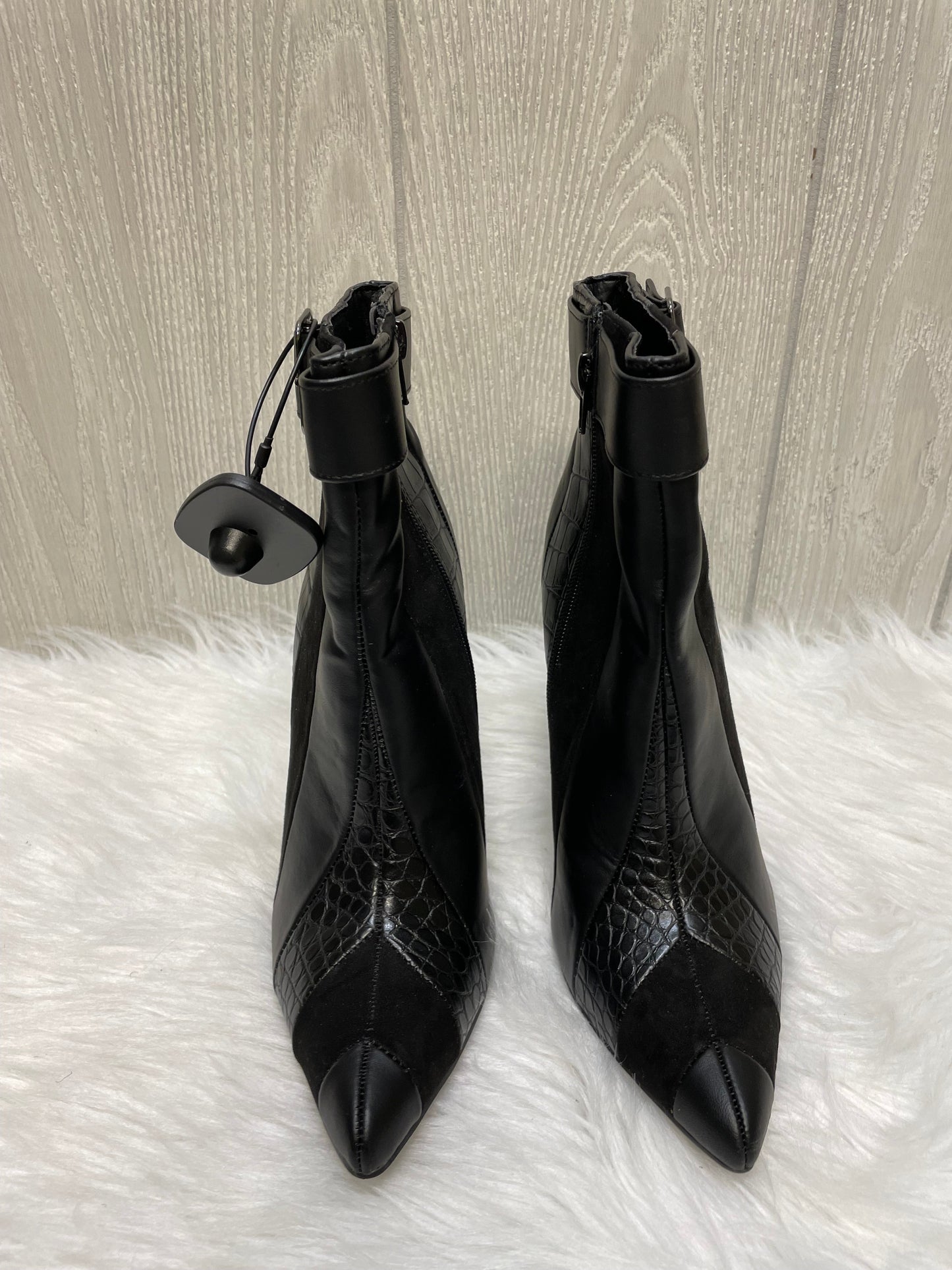 Black Boots Ankle Heels Shoedazzle, Size 8