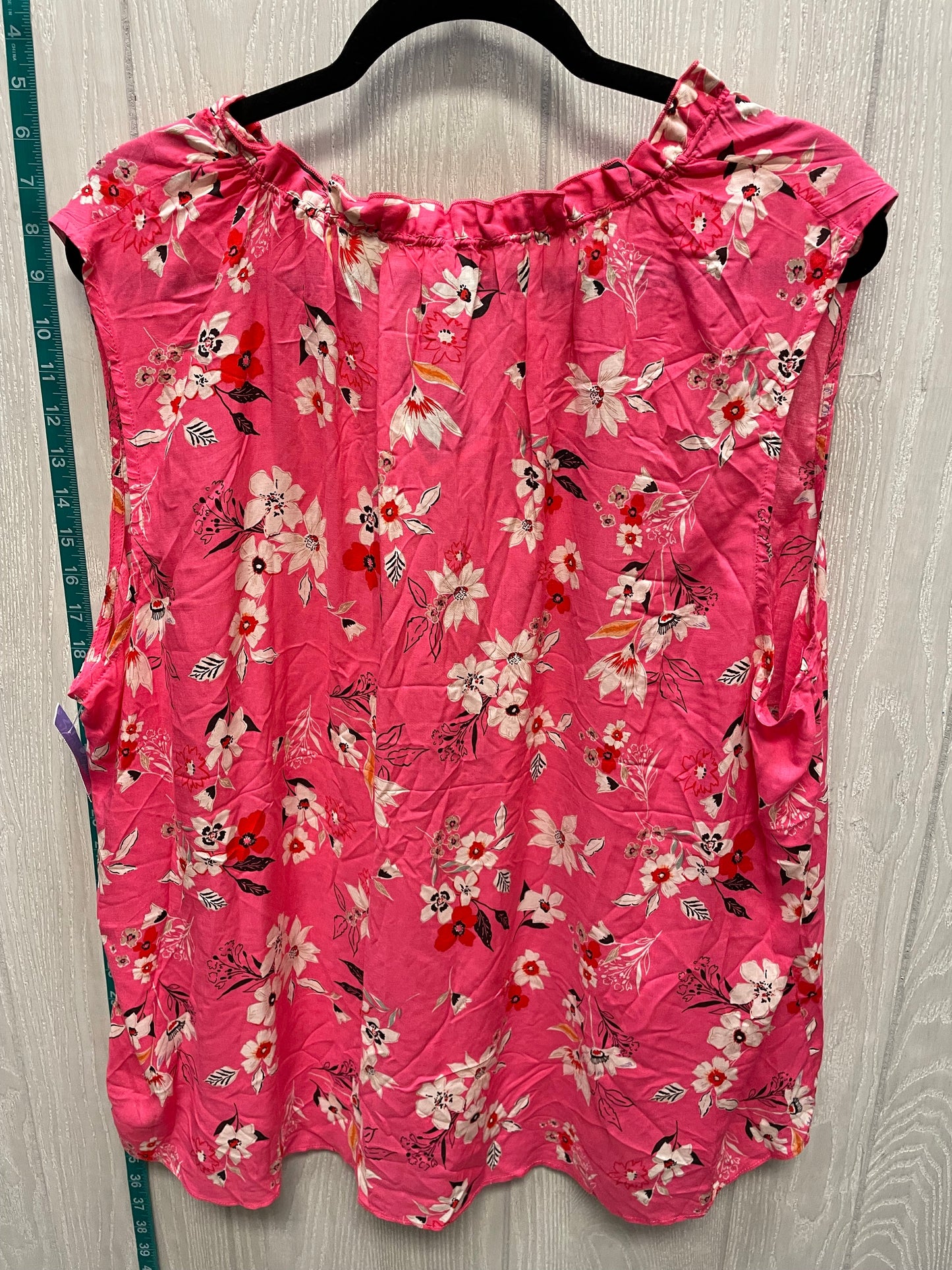 Floral Print Top Sleeveless Workshop, Size 2x