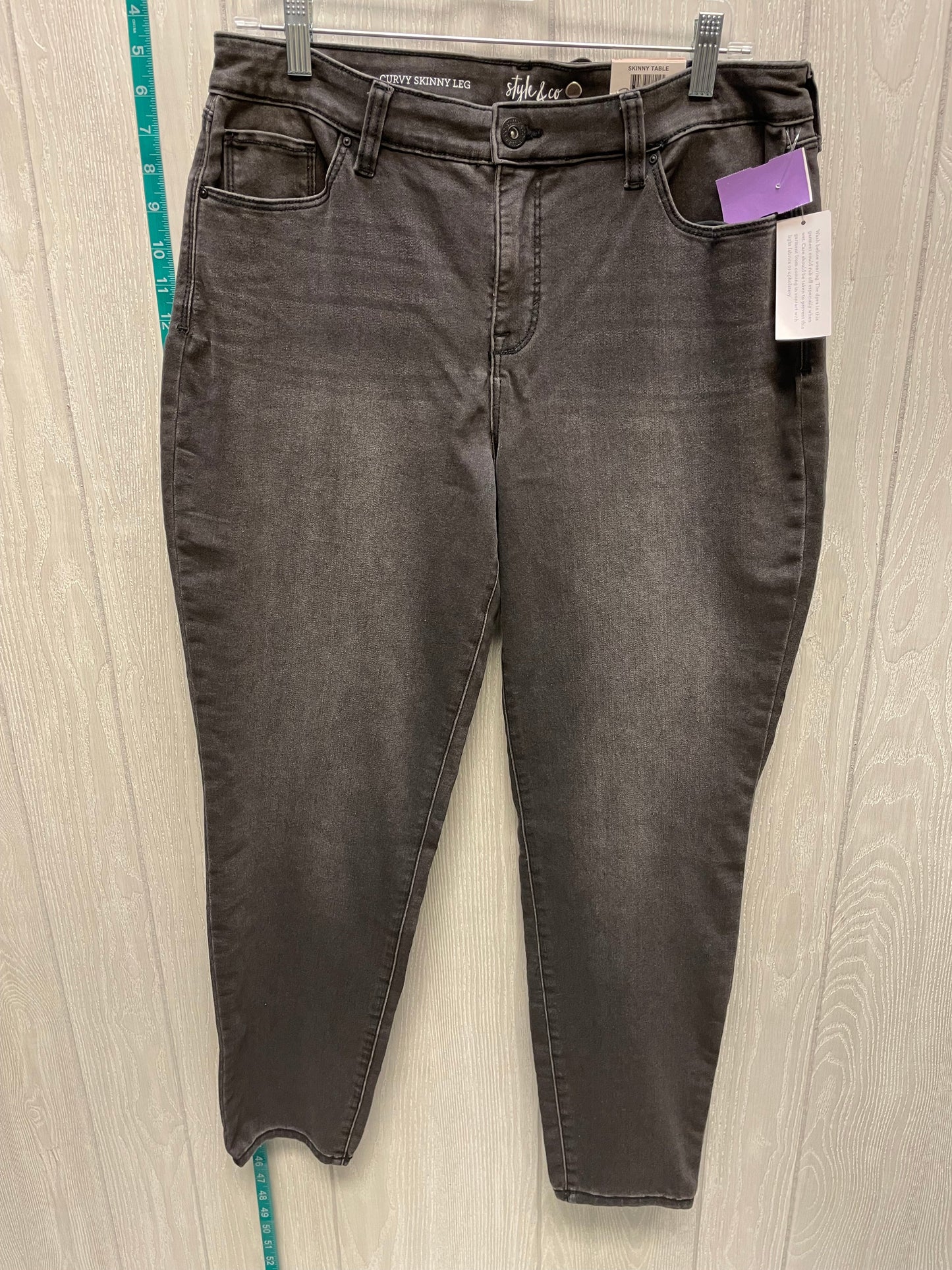 Grey Denim Jeans Skinny Style And Company, Size 12