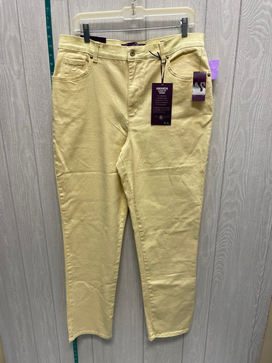Yellow Jeans Straight Gloria Vanderbilt, Size 16