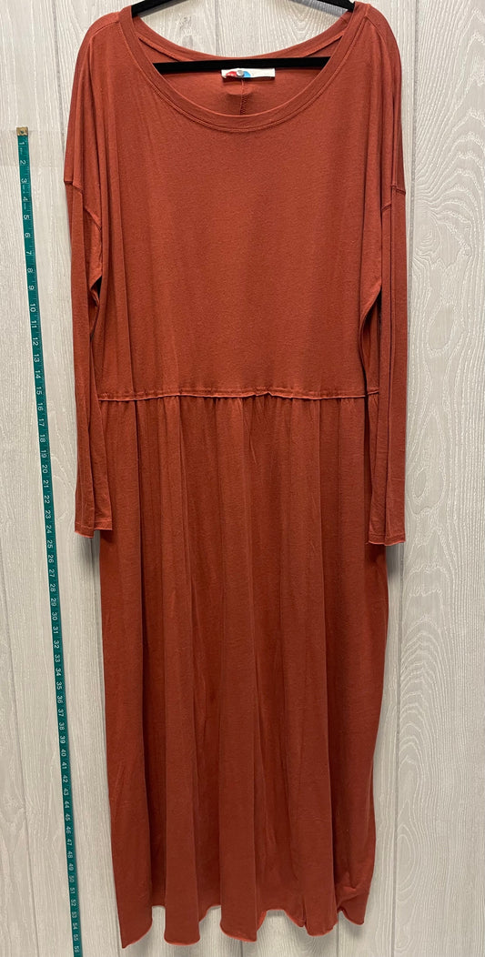 Dress Casual Maxi By Free People In Brown, Size: Xl