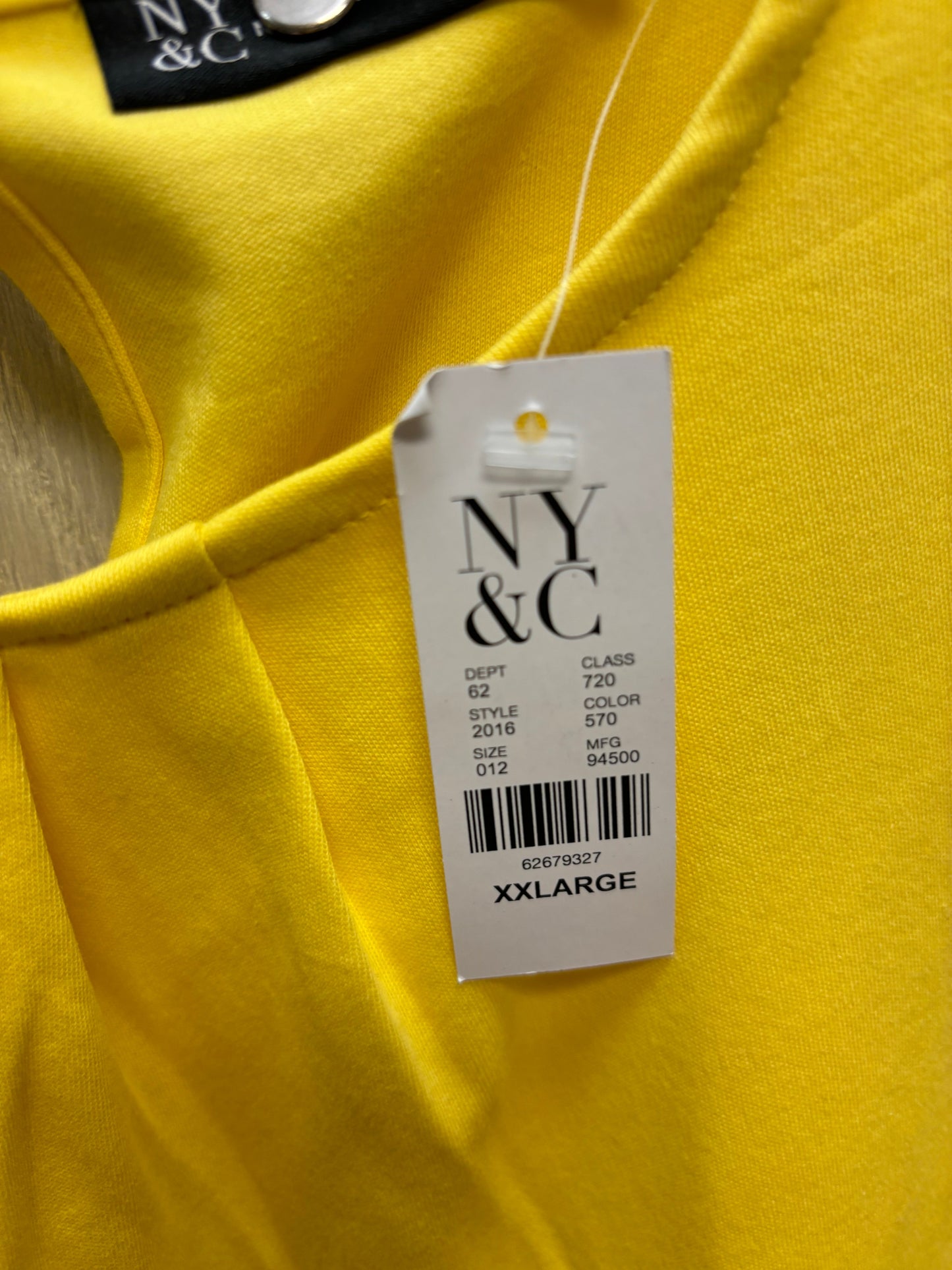 Yellow Dress Casual Short New York And Co, Size 1x
