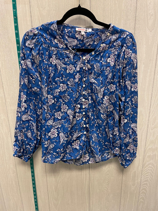 Floral Print Top Long Sleeve Sundry, Size Xs