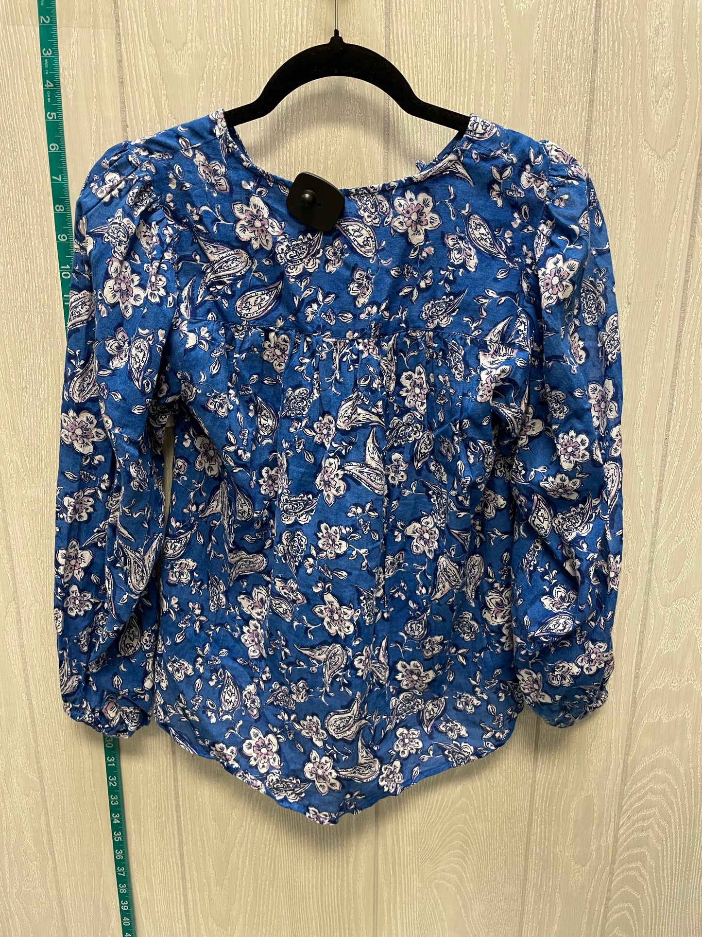 Floral Print Top Long Sleeve Sundry, Size Xs