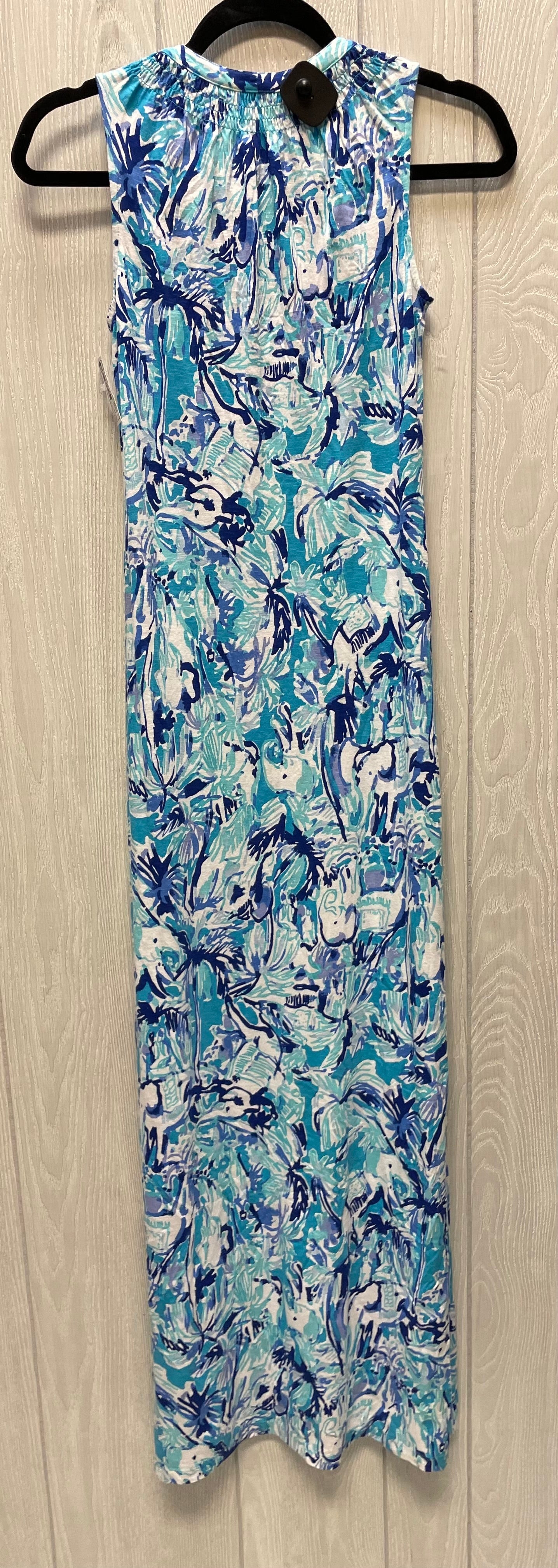 Dress Casual Maxi By Lilly Pulitzer In Blue & White, Size: Xs