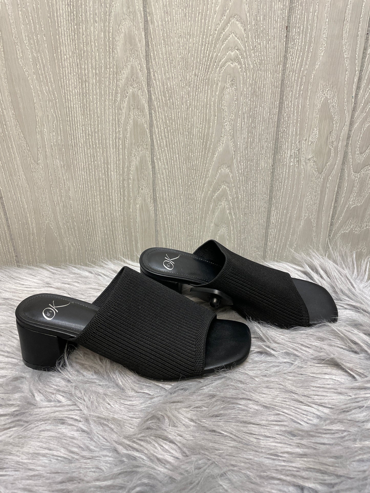 Sandals Heels Block By Cme In Black, Size: 7