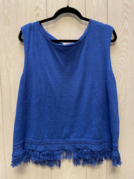 Top Sleeveless By Lilly Pulitzer In Blue, Size: Xl