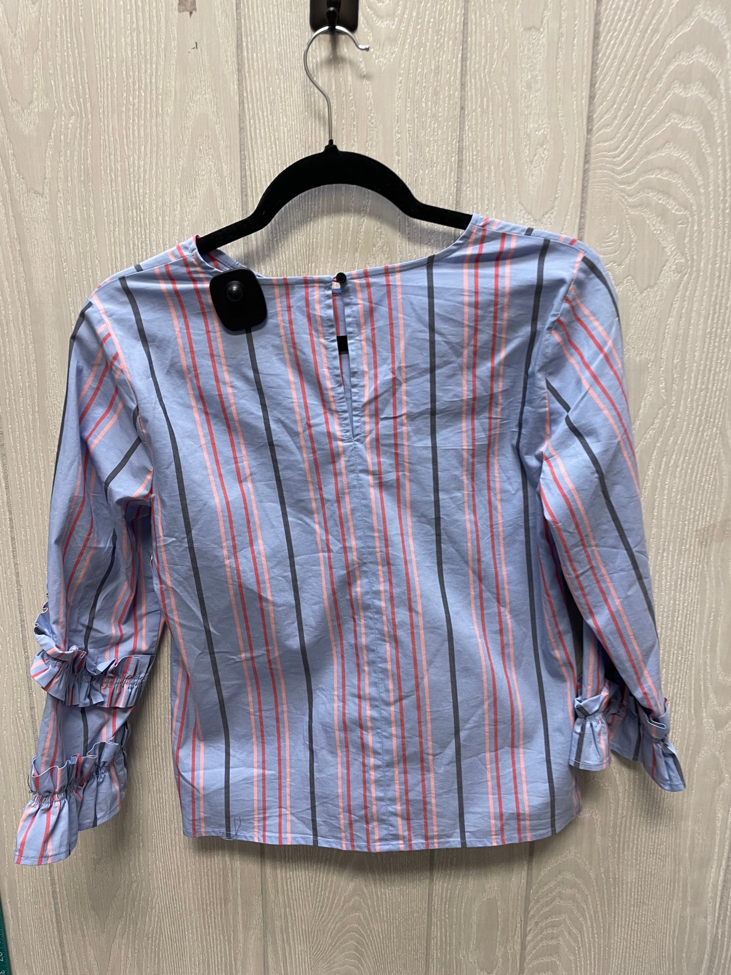 Top Long Sleeve By Halogen In Striped Pattern, Size: S